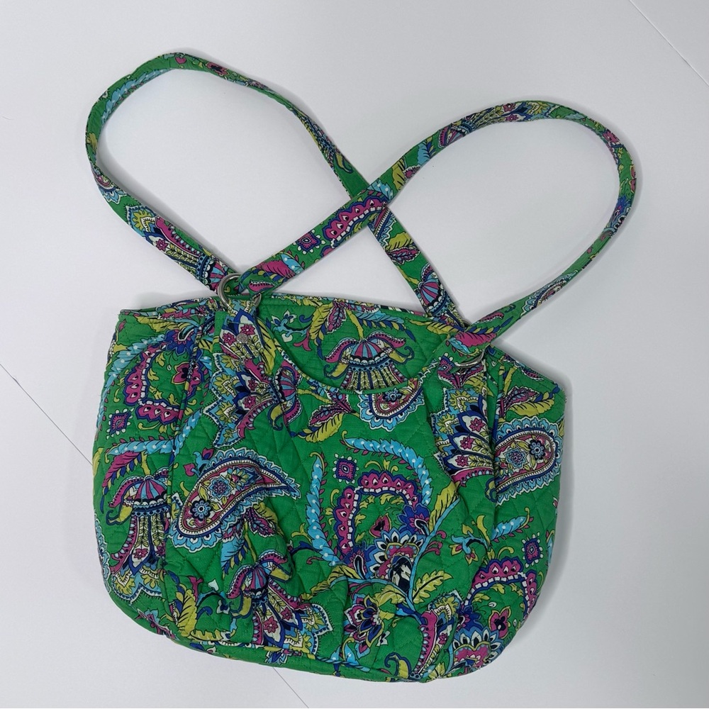 Vera Bradley Vintage Green Paisley Tote Bag